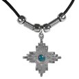Southwestern Cross Adjustable Cord Necklace
